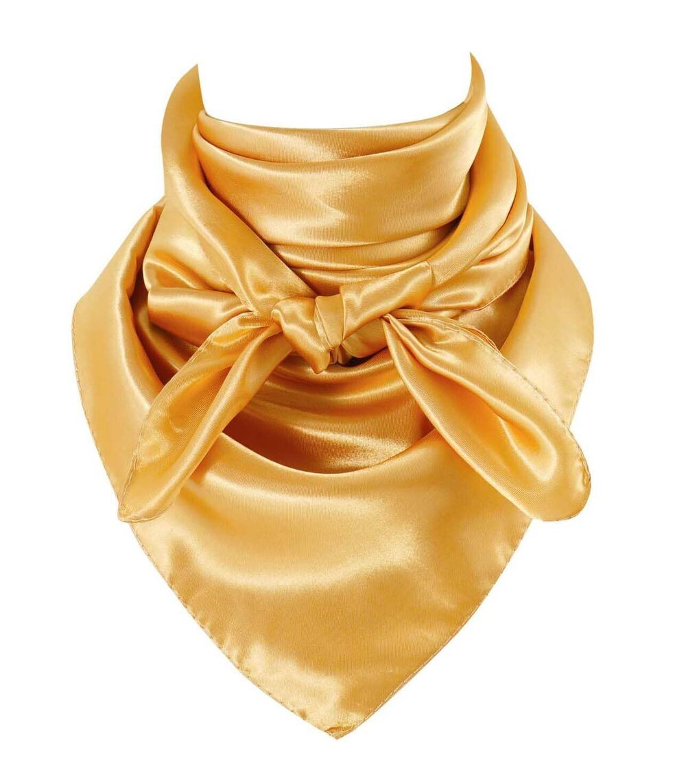 5990 Yellow Wild Rag , Bright Western Scarf 35 Inch, Cowboy Cowgirl Neck
